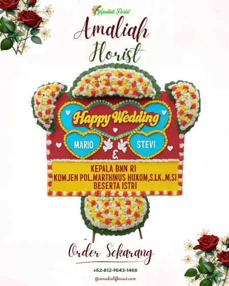 Papan Bunga Pernikahan Pematang Gubernur